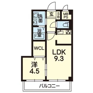 RJR水前寺【9階】の間取り