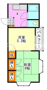 セゾン葛城【2階】の間取り