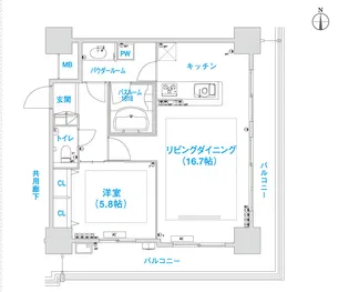 松屋タワー【14階】の間取り