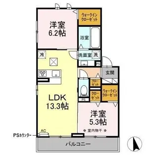 ルミナスII【1階】の間取り