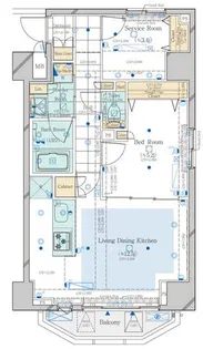 コンシェリア新橋MASTER’S VILLA【14階】の間取り