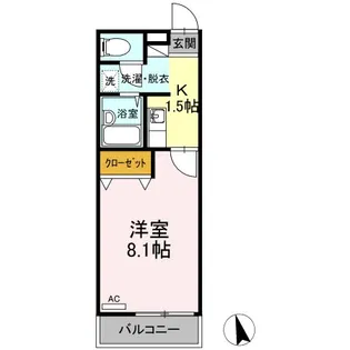 リーブル玉穂【1階】の間取り