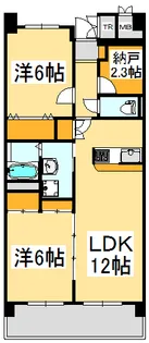 Mauna Blanc(マウナブラン)六丁の目【1階】の間取り