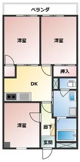 マンションサンスカイ【4階】の間取り