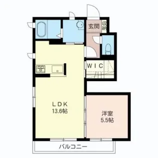 エスポワールおおたかB【1階】の間取り