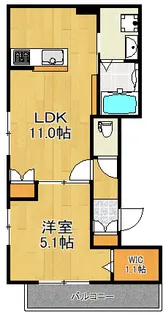 ヴィラージュUME【3階】の間取り