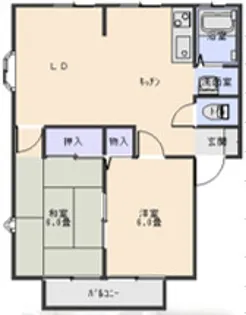 サンライフうぐいす谷A棟【2階】の間取り