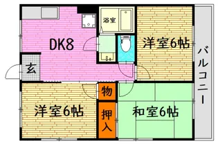 コーポ熊本【3階】の間取り