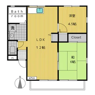 ラフィーネ南郊D【2階】の間取り