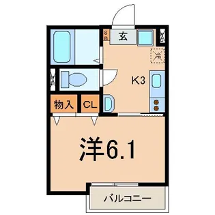 リバーハイツII【2階】の間取り