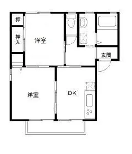 メゾンジョウエイ B棟【1階】の間取り