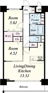 ビビアンパレス桜川公園【5階】の間取り