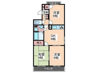 山本マンション【1階】の間取り