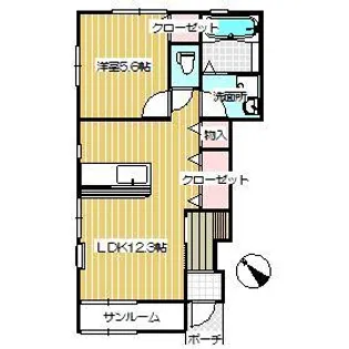 ウィローズ藤沢A棟【1階】の間取り