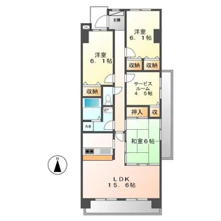 アルファステイツ南蔵王【10階】の間取り