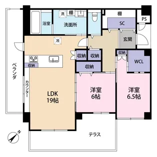 プランタン首里大名【4階】の間取り