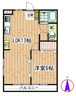 ロビンソンハイツ豊岡【2階】の間取り