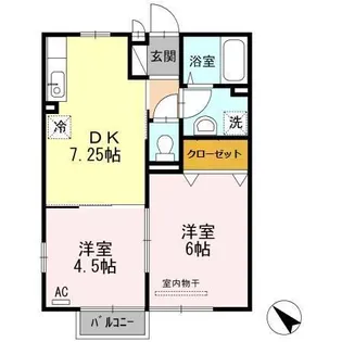 ジェネス 南佐賀【2階】の間取り