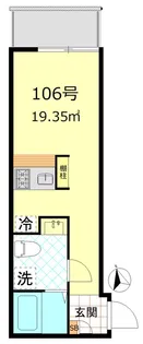 ベルエクラ蒲田【2階】の間取り