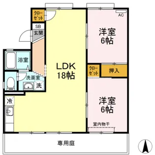 岡山県岡山市北区今3【アパート】の間取り
