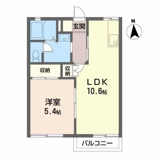 福島県福島市飯坂町字五郎兵ヱ舘【アパート】の間取り