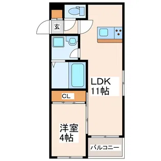 BRAVE BASE坪井【2階】の間取り