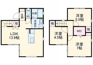 静岡県浜松市中央区富塚町【一戸建】の間取り
