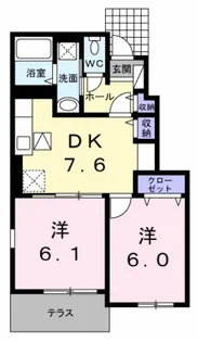 ルミエール A【1階】の間取り
