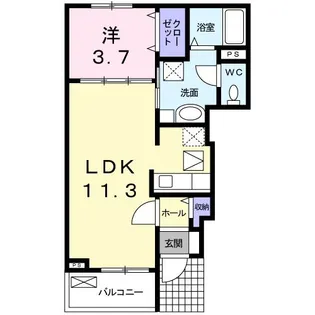 オーク ヴィレッジII【1階】の間取り