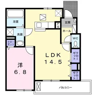 アリビオ S テラス【1階】の間取り