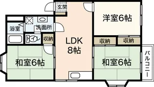 エルディム川内A棟【2階】の間取り