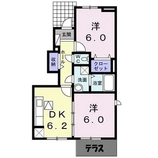 ライジングサン【1階】の間取り
