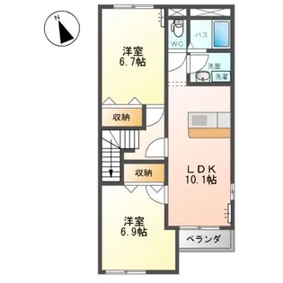 Honesty(オネスティ)【2階】の間取り