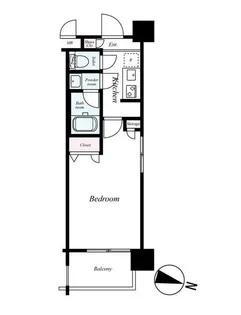 レジデンシャルヒルズ博多駅前弐番館【4階】の間取り