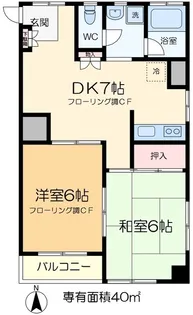 唐松ハイツリー【2階】の間取り