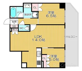大阪府大阪市中央区日本橋2【マンション】の間取り