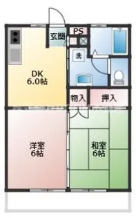 グリーンコーポ植木1号館【1階】の間取り