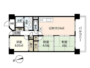 鶴見ハイタウン【2階】の間取り