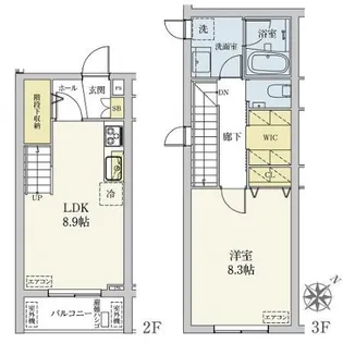 1LDKの間取り画像