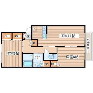 セレクトB棟【2階】の間取り