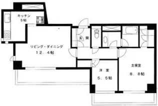 仙台坂オークヒルズ【6階】の間取り