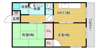 グリーンパークハイツ【3階】の間取り