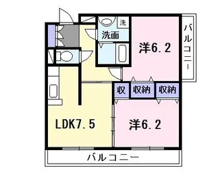 メルベーユ【1階】の間取り