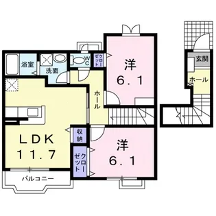 グランツ I【2階】の間取り