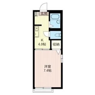 ハイツ仲A【1階】の間取り