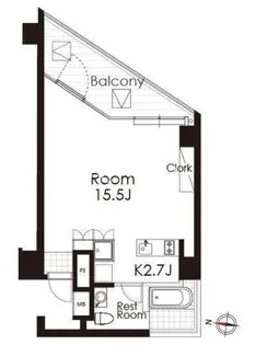 カスタリア広尾【8階】の間取り