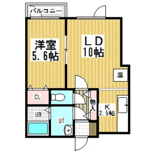 Uグランディス【1階】の間取り