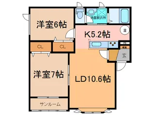アース185【1階】の間取り