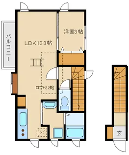 神奈川県横浜市青葉区荏田町【アパート】の間取り