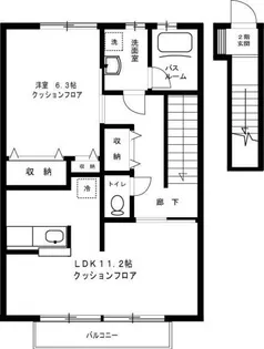 グリーンハイム中町【2階】の間取り